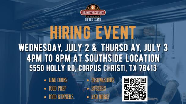 Brewster Street Hiring Event for New Island Location