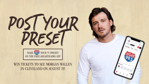 WGAR has your Morgan Wallen Tickets - Win them by making WGAR your #1 Preset on the Free iHeartRadio app!