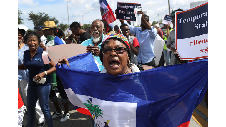 Immigration Activists Hold Rally Urging DHS To Renew Temporary Protected Status For Haitian Immigrants