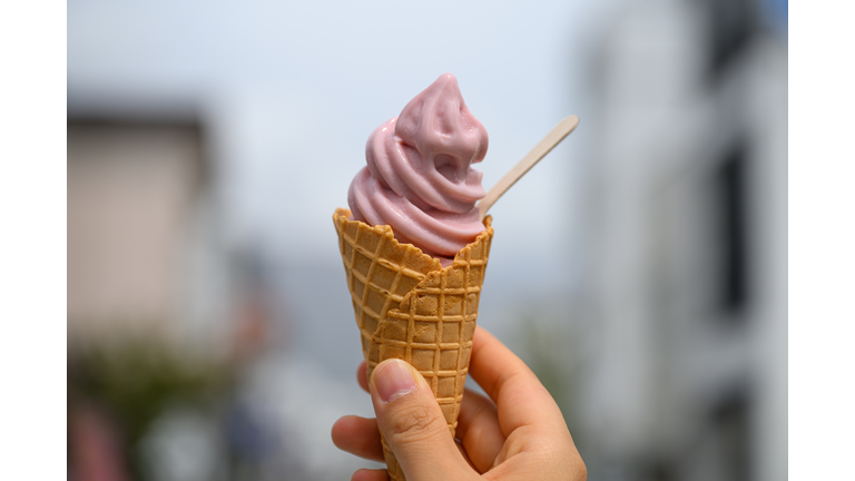 Sakura flavored ice cream