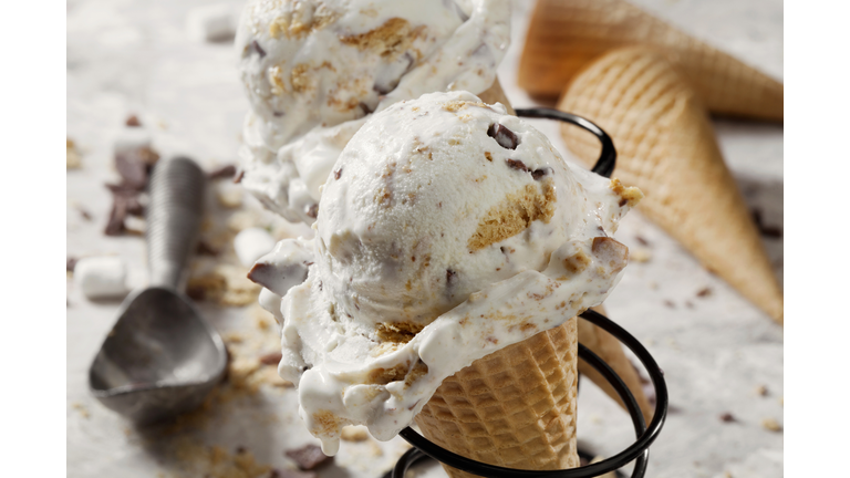 Home Made Smores Ice Cream Cones