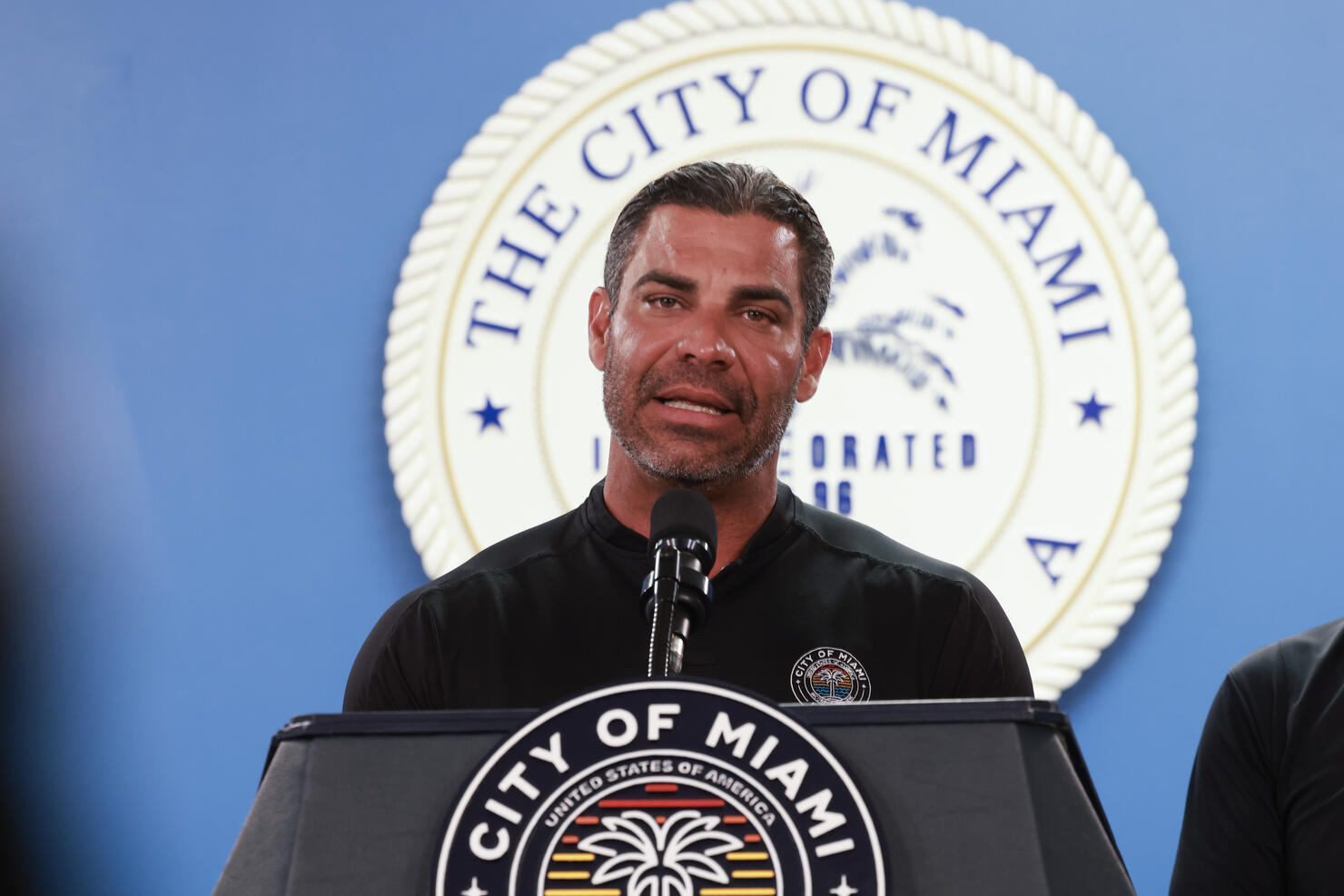 Miami Mayor Suarez Holds News News Ahead Of 2024 Hurricane Season