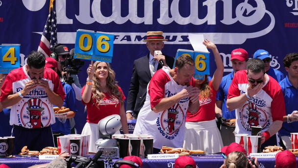 Joey Chestnut Wins Nathan's Contest In Return From Ban