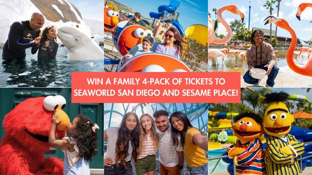 Win a 4-Pack of Tickets to SeaWorld San Diego and Sesame Place!