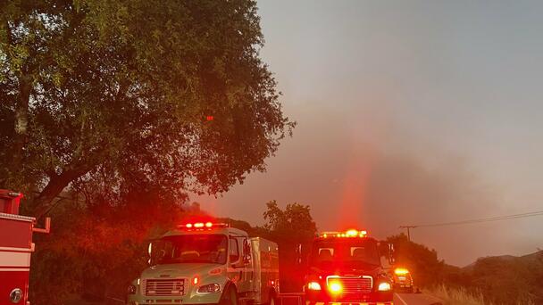 Three Fires Break Out in Lawson Valley Area in Inland San Diego County 