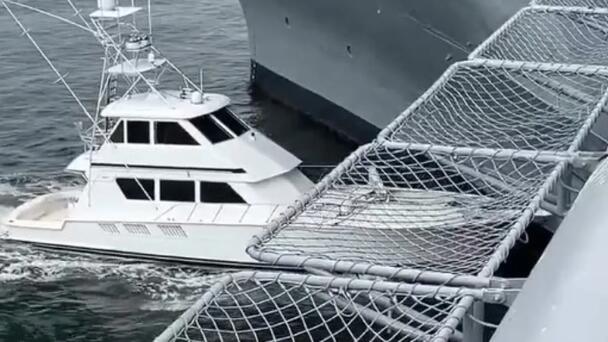 Boat Crashes into USS Midway; $100,000 Damage to Ship