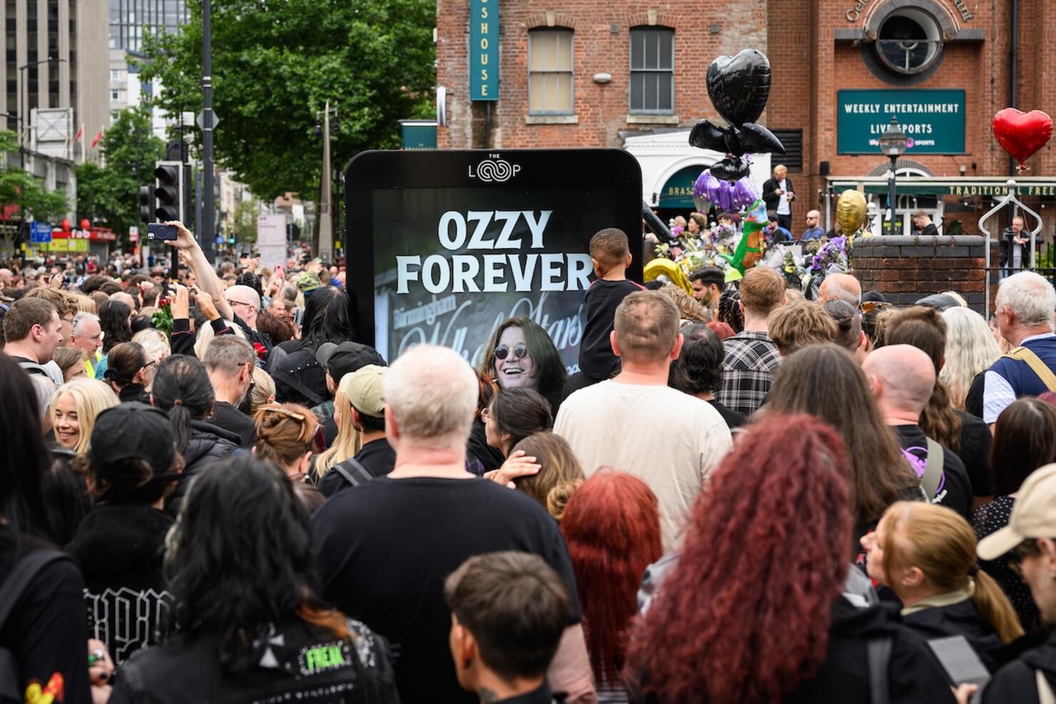 Heavy Metal Legend Ozzy Osbourne's Cortege Travels Through His Home City Of Birmingham