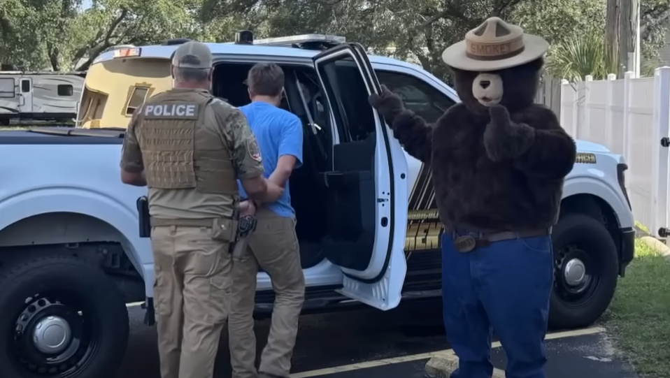 Smokey Bear Assists in Arrest of Florida Park Sign Stealer Suspect