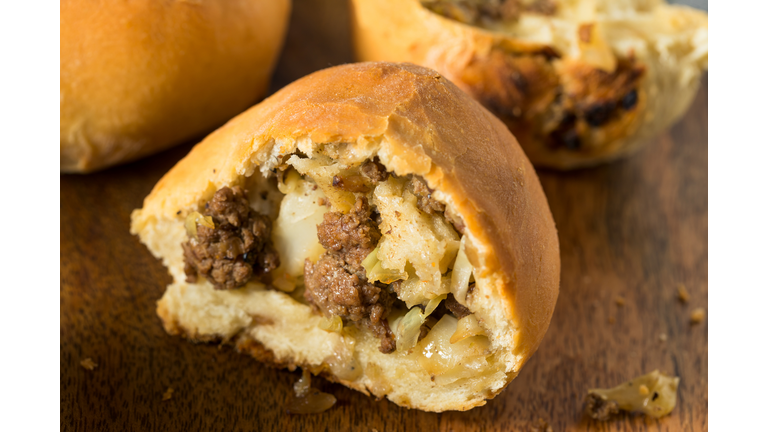Close-up of baked food on table