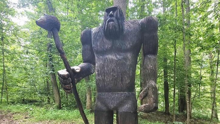 West Virginia Sasquatch Statue Gets New Arm After Miscreants Severed Limb