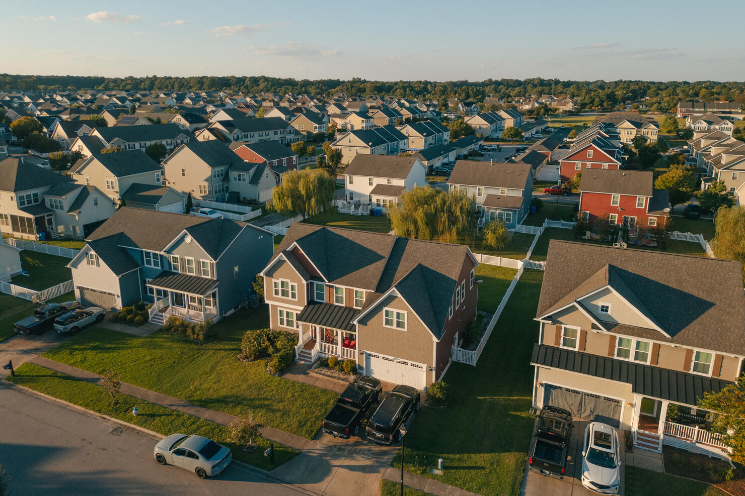 Golden Hour  - Modern Middle Class Neighborhood - Dense Population
