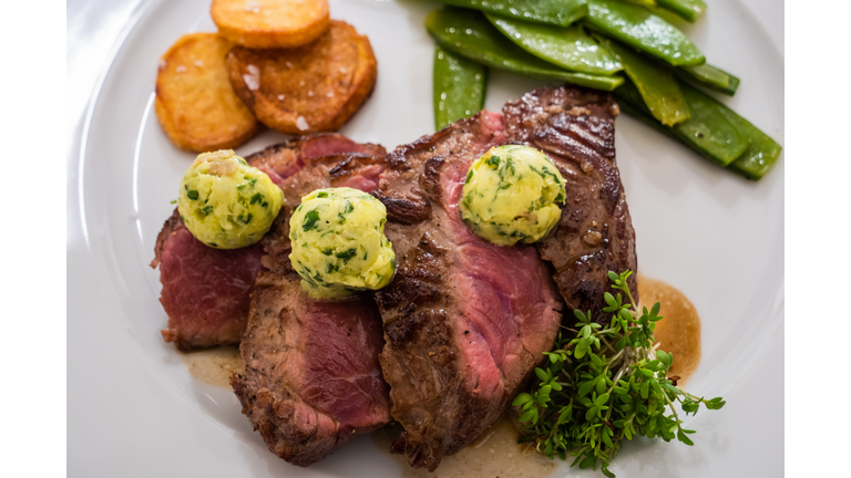 Entrecote with Herb Butter and Cress