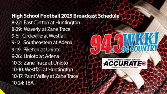 94.3 WKKJ H.S. Football Schedule 2025