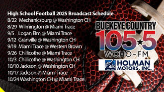 105.5 WCHO-FM H.S. Football Schedule 2025