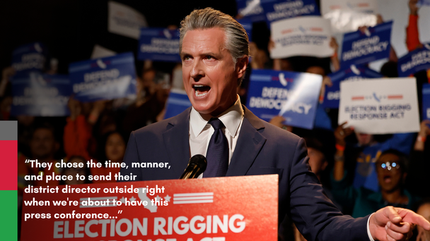 ‘Sick & Pathetic’: Border Agents Appear At Gavin Newsom Redistricting Rally