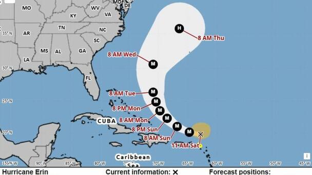 Hurricane Erin now a Dangerous Category 5 Storm