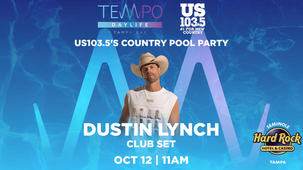 Win Tickets to Our US 103.5 Country Pool Party with Dustin Lynch
