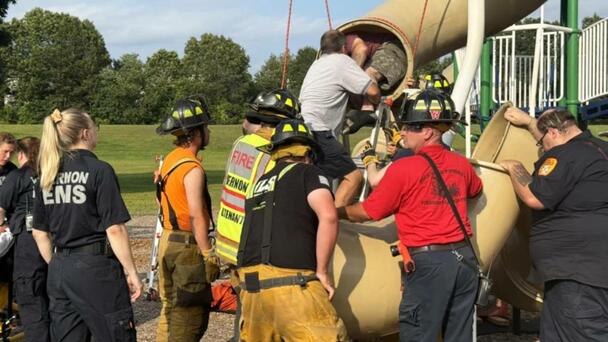  40‑Year‑Old Man Rescued After Getting Stuck In Playground Slide