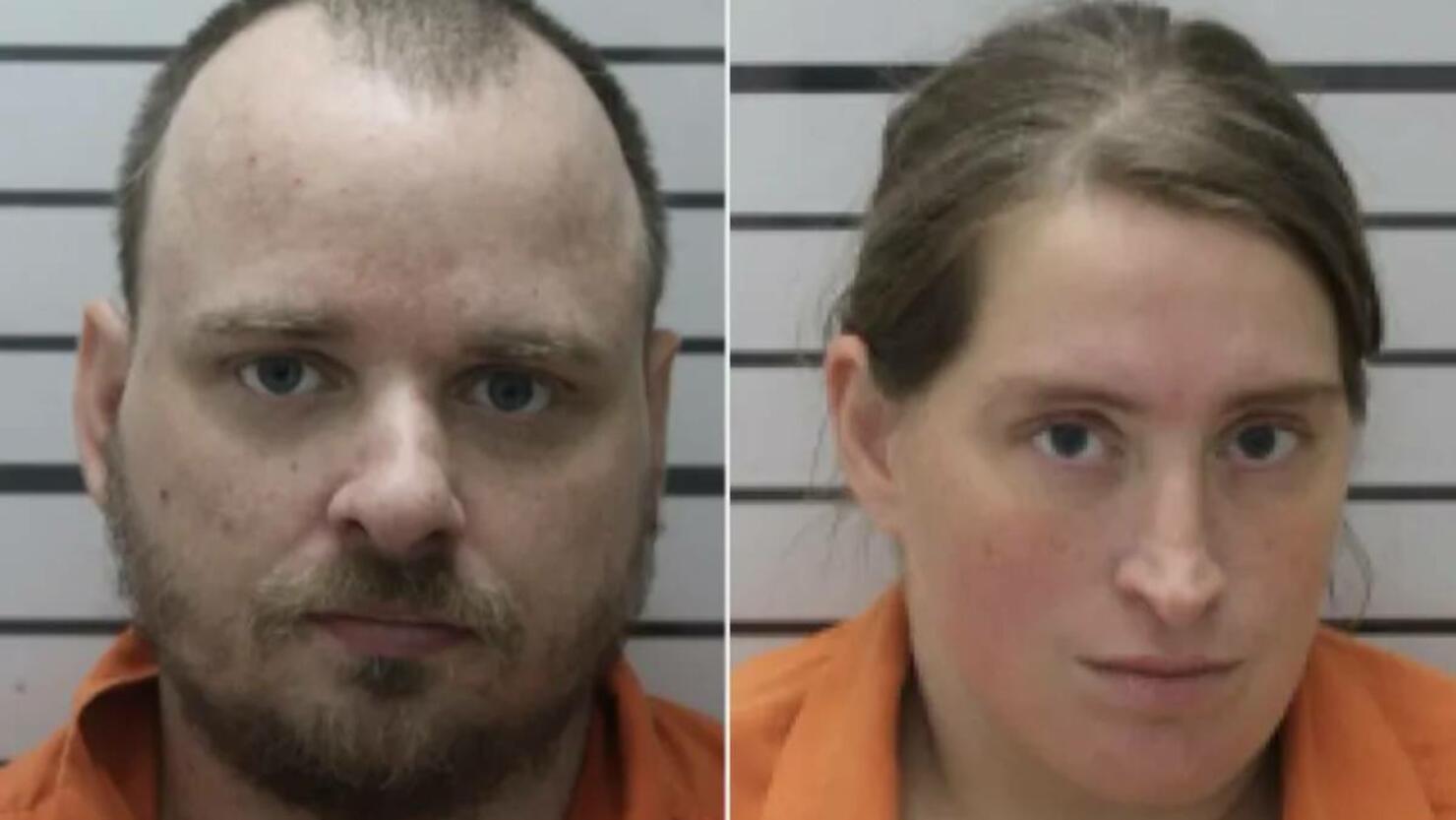 Mugshots of Dustin Walker (L), Cherie Walker