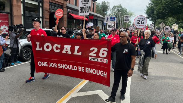 Union Members Rally And March At Boston Labor Day Parade