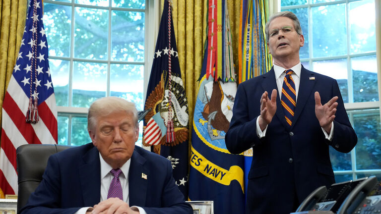 President Trump Makes An Announcement And Signs Executive Order From The Oval Office