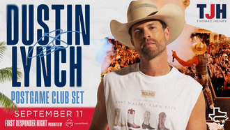 Dustin Lynch Performs Thursday at Whataburger Field