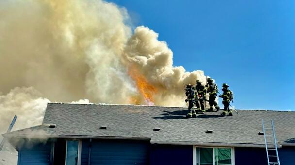Firefighter Injured Battling Apartment Fire