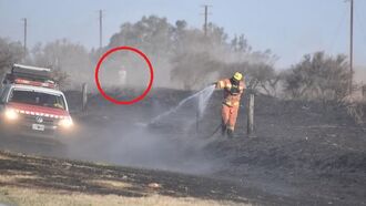 Ghost Photographed at Fire in Argentina?