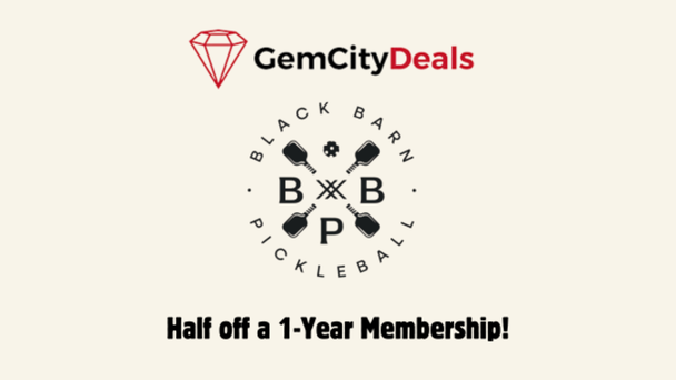 Gem City Deals: Black Barn Pickleball - Half Off a 1-Year Membership!
