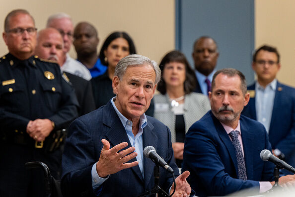 Texas Gov. Abbott Holds Press Conference With Local Law Enforcement In Houston