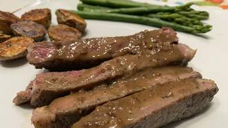 Strip Steak With Port Wine Sauce