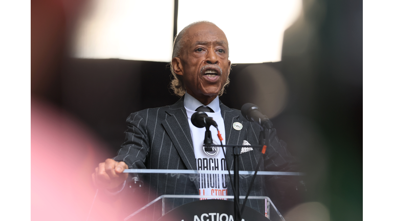 National Action Network Holds March To Wall Street In Protest Against President Trump's Policies