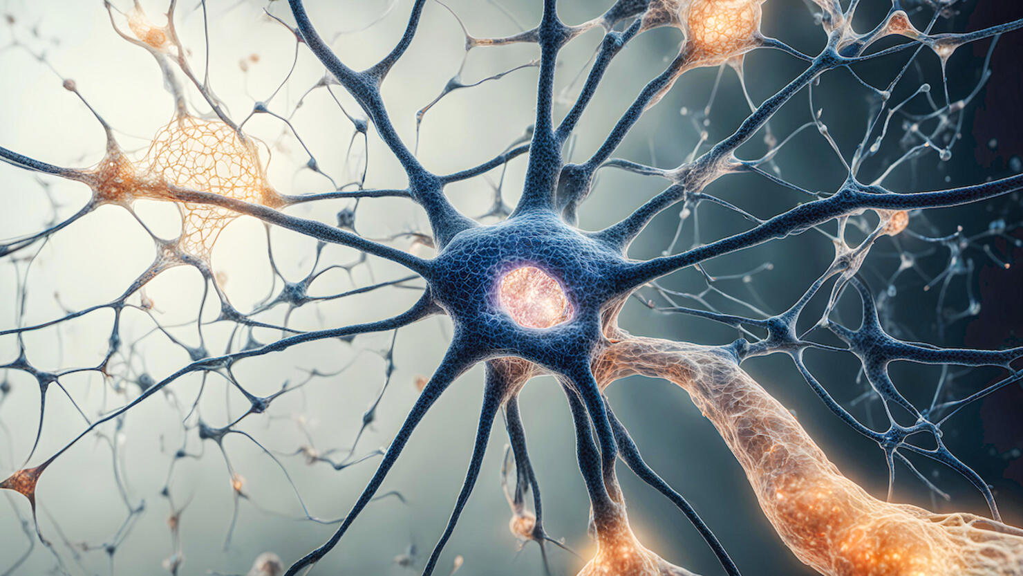 Microscopic of Neural network Brain cells