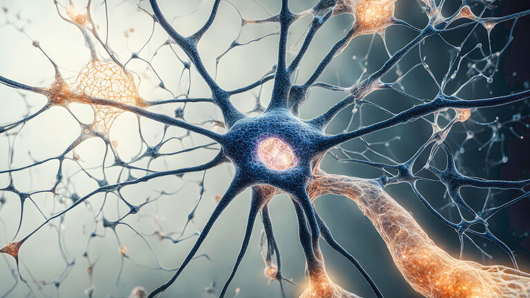 Microscopic of Neural network Brain cells