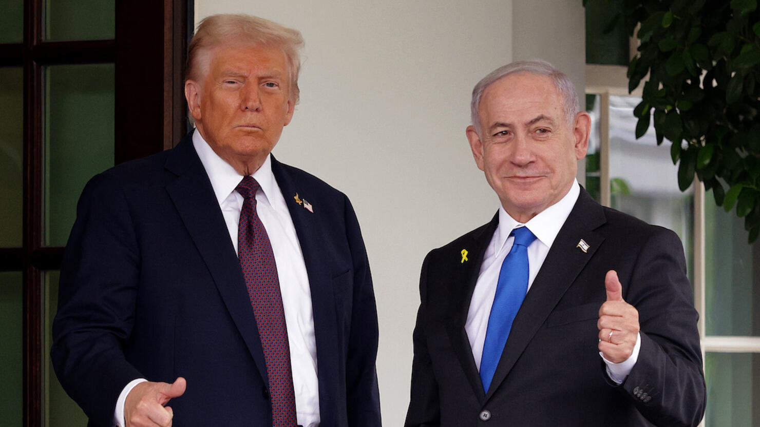 Israel's Benjamin Netanyahu Meets With Trump At The White House