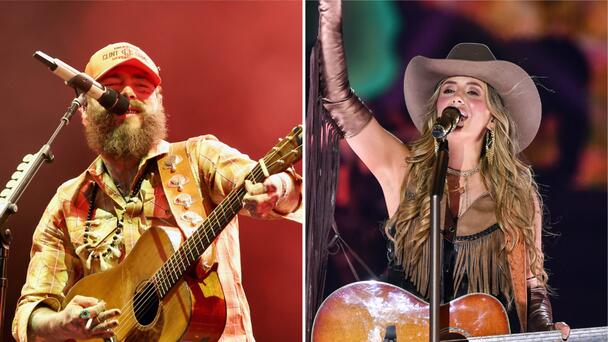 Watch Post Malone, Surprise Guest Lainey Wilson Team Up During Free Show