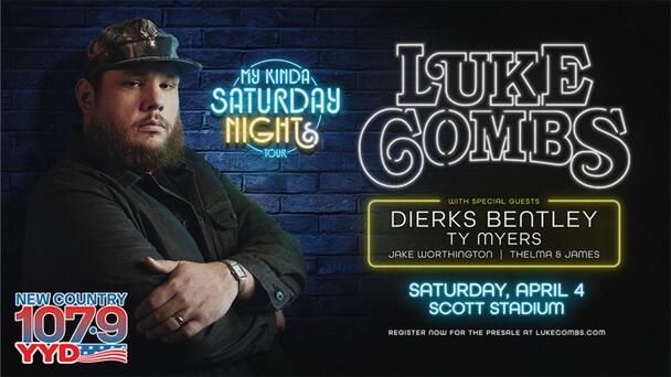 New Country 107.9 YYD Has Your Chance to Win Tickets to LUKE COMBS at Scott Stadium Before You Can Buy 'Em!