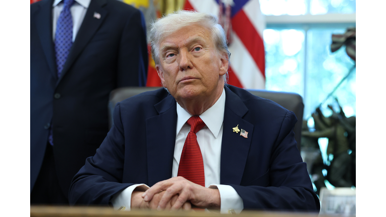 President Trump Speaks In The Oval Office