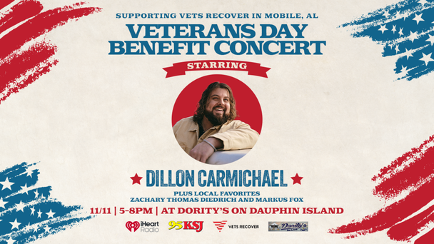 Veterans Day Benefit Concert with Dillon Carmichael on Dauphin Island