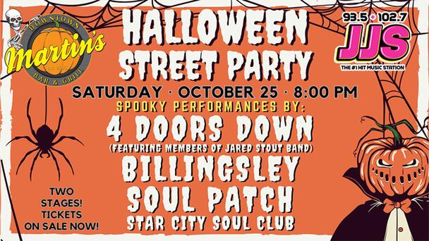 Win Tickets to Martin's Downtown Halloween Street Party From 93.5/102.7 JJS!