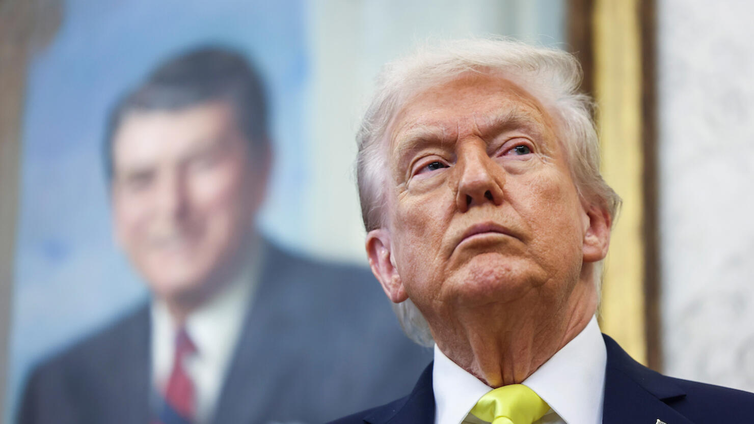 President Trump And FBI Director Patel Hold News Conference