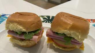Ham, Cheese and Apple Sliders