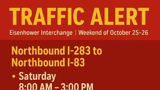 Traffic Alert: This Weekend I-283 Bridge to NB I-83 in Dauphin County 