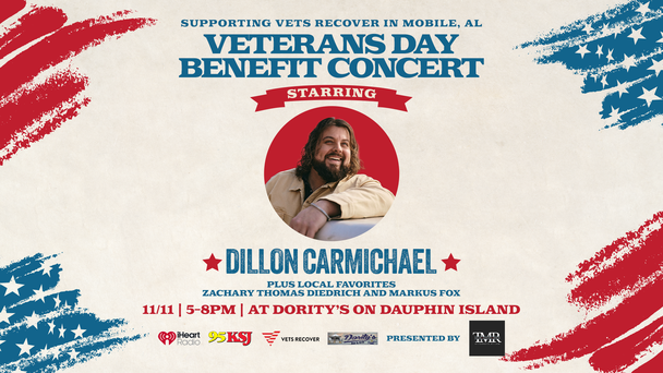 Veterans Day Benefit Concert with Dillon Carmichael on Dauphin Island