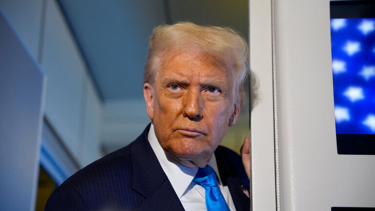 President Trump Departs Japan For Korea During Asia Trip