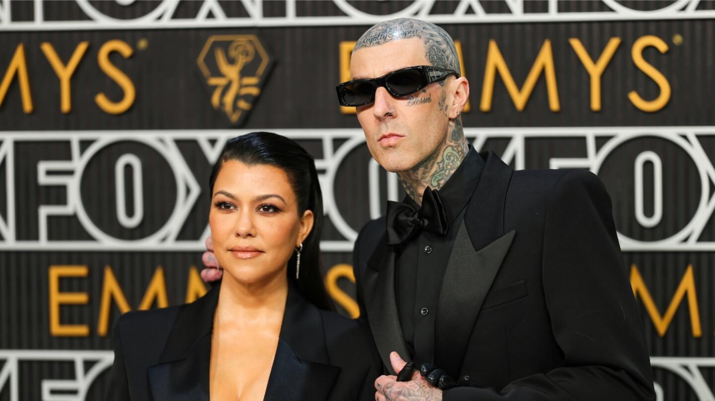 Travis Barker Adorably Twins With His & Kourtney Kardashian's Son Rocky