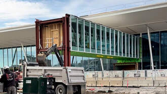 DSM Airport Terminal Construction Ahead of Schedule