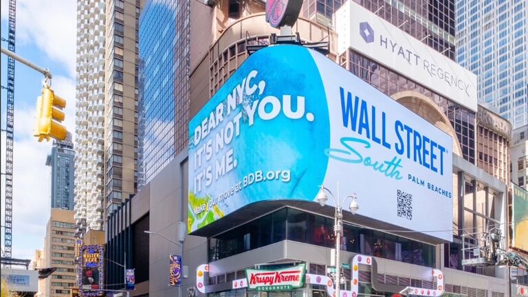 Palm Beach County Advertises In Times Square