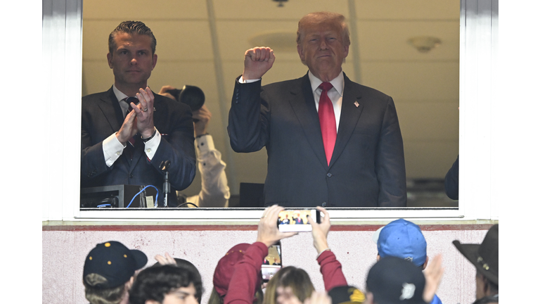 President Trump Watches Washington Commanders Game At Northwest Stadium