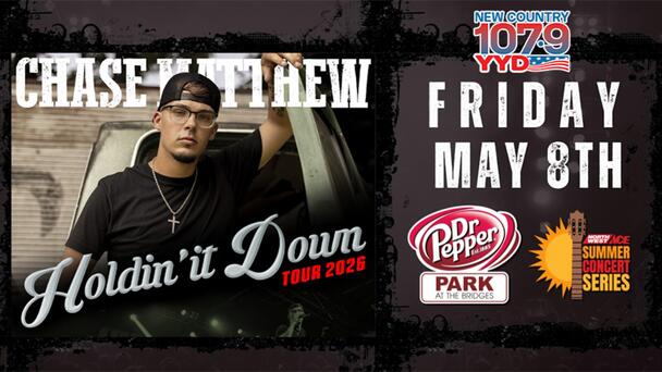 Win Tickets to CHASE MATTHEW at Dr Pepper Park in 2026 From New Country 107.9 YYD!
